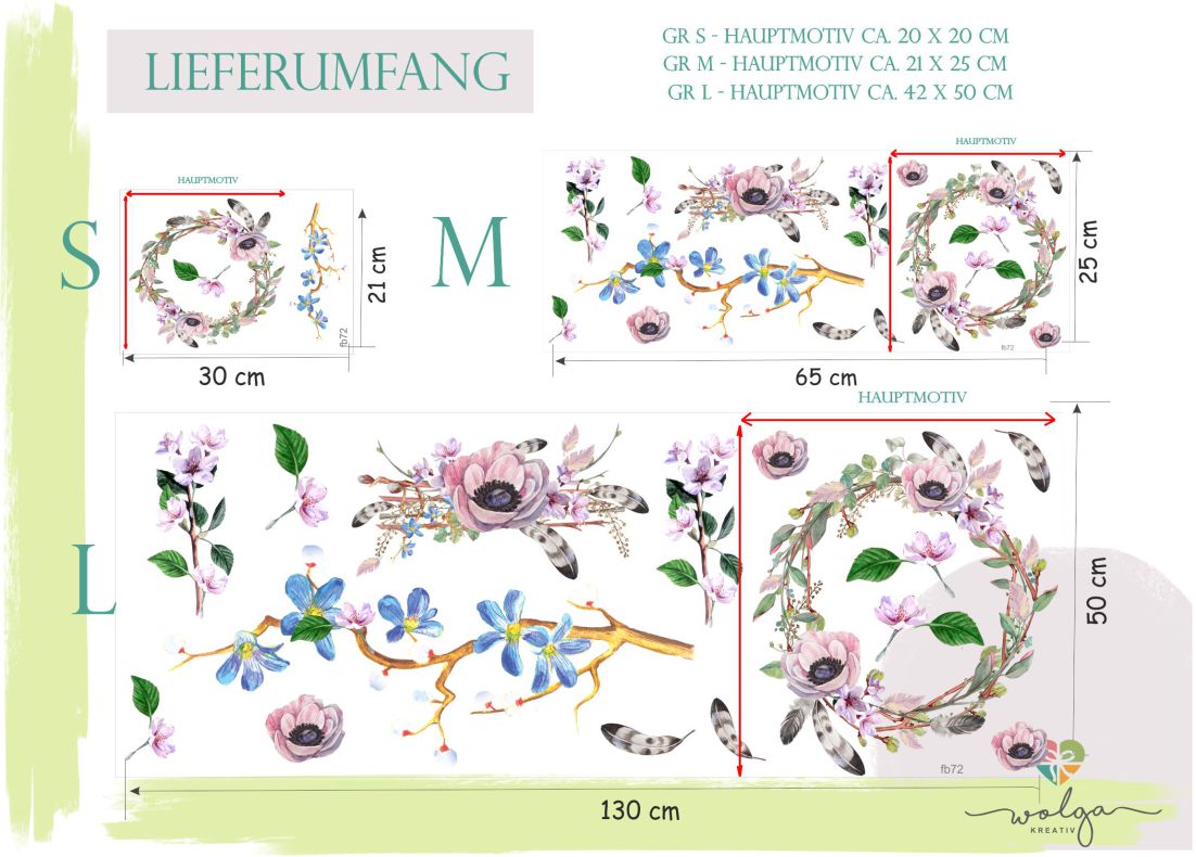 Fensteraufkleber Frühlingsblumen