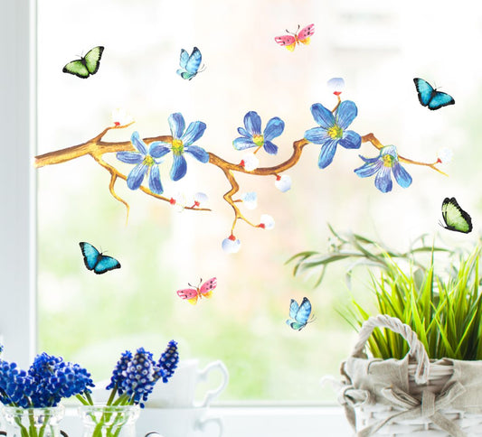 fensteraufkleber fensterbild blumenzweig blume wolga-kreativ