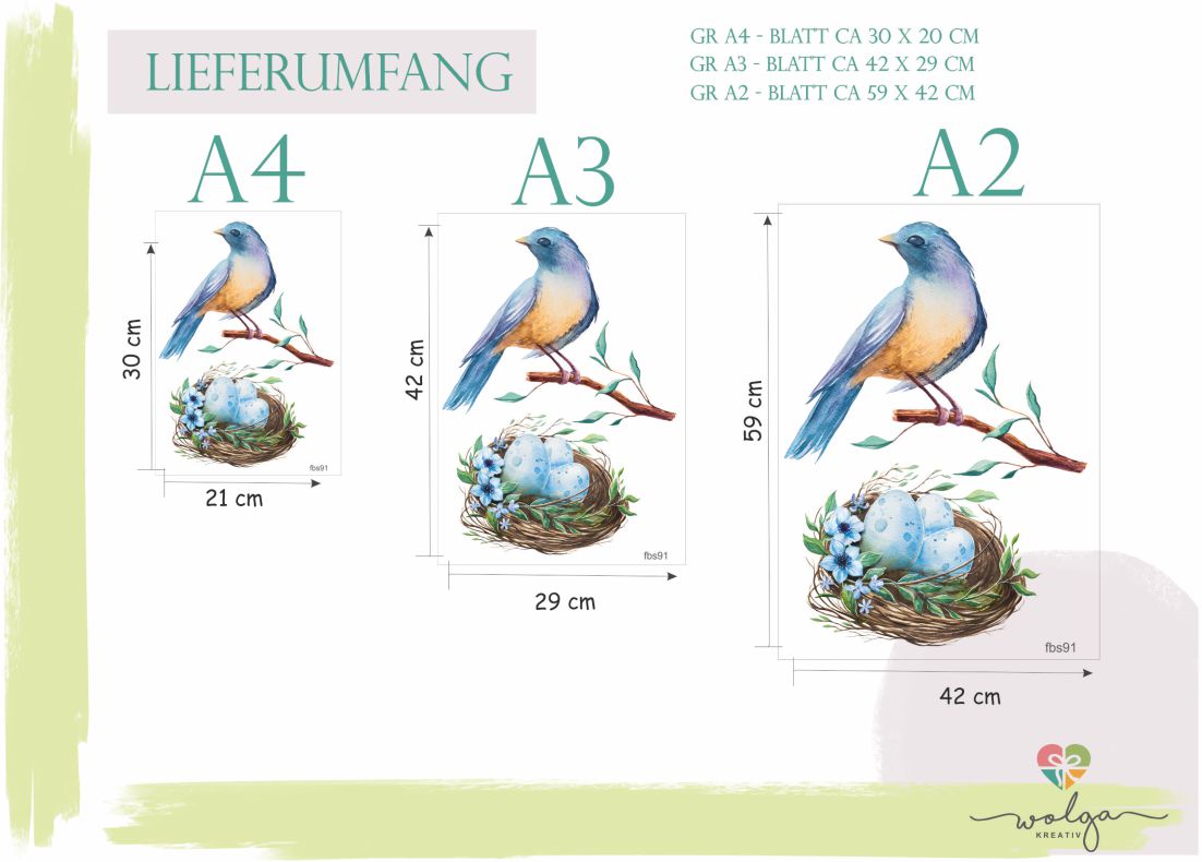 Fensterdeko Vogel am Ast mit Vogelnest