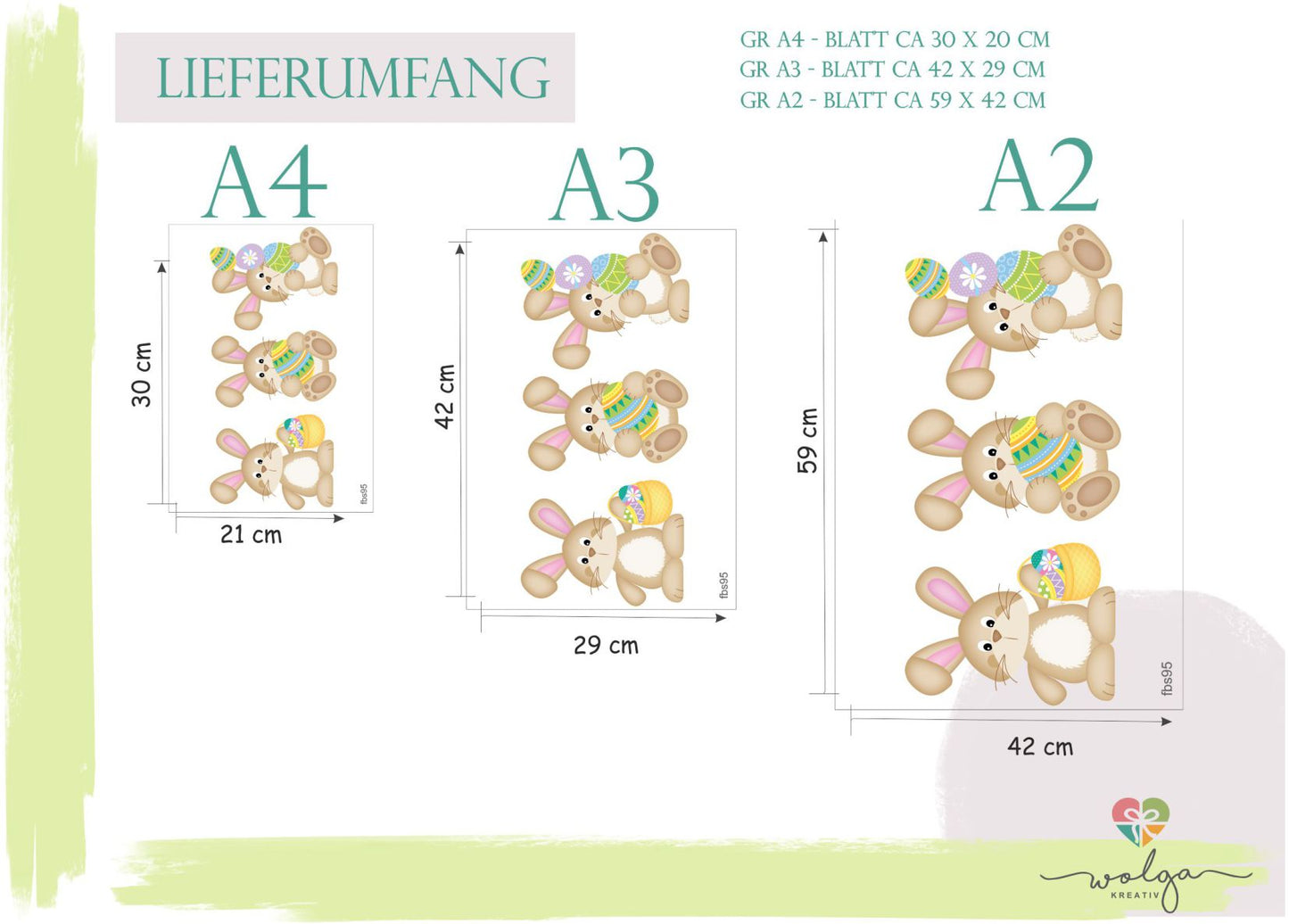 Fensteraufkleber bunte Osterhase