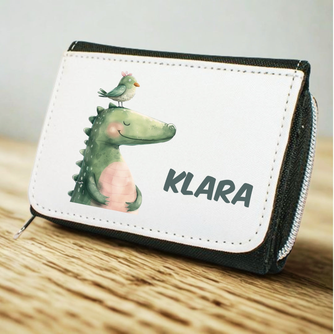 Kinder Geldbeutel Tiere personalisiert – Pinguin, Panda, Tiger & Zebra