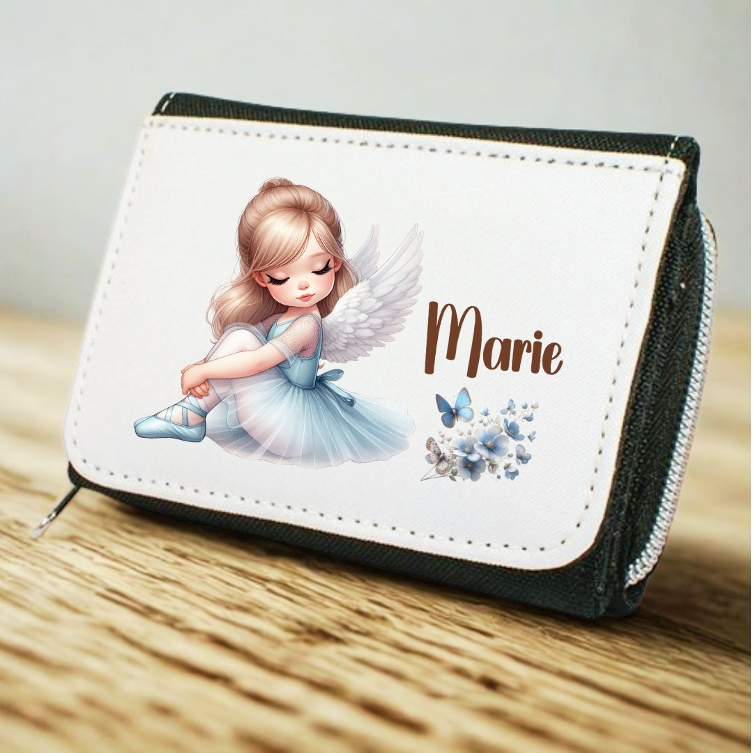 Kinder Portemonnaie Ballerina personalisiert mit Namen – Geschenk Mädchen
