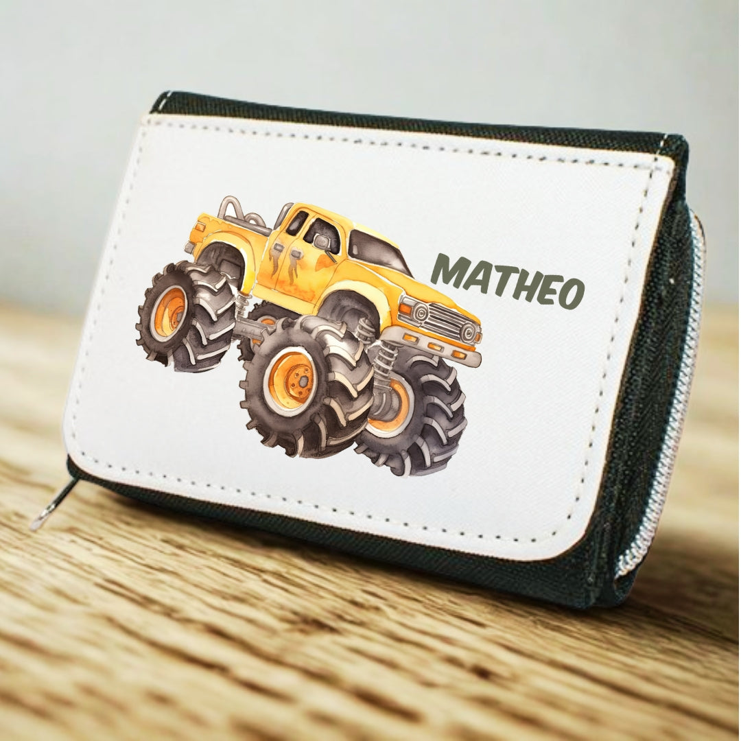 Kinder Geldbeutel Auto personalisiert mit Namen – Portemonnaie Jungen
