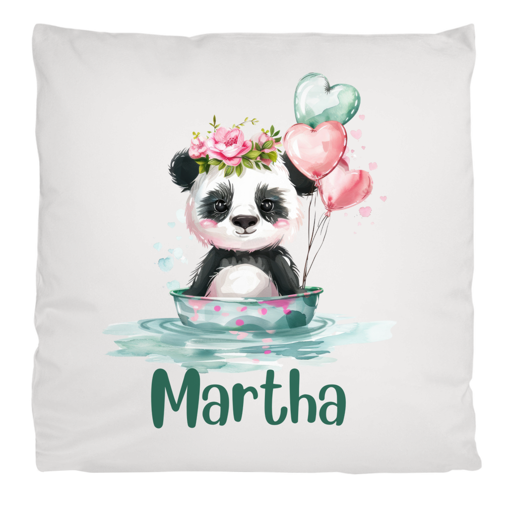Personalisiertes Kissen mit süßen grünen Tieren – Frosch, Schildkröte & Co., 40x40 cm, weich & kindgerecht

