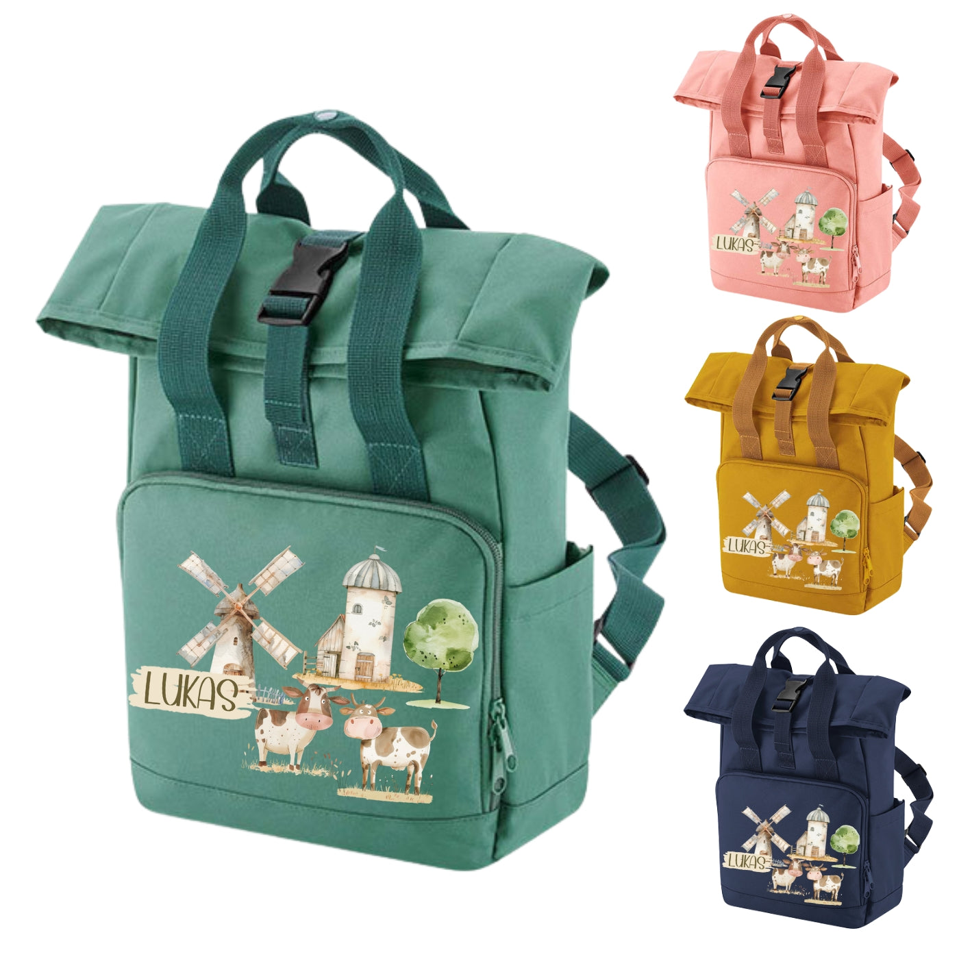 Kinderrucksack Bauernhof Motive personalisiert