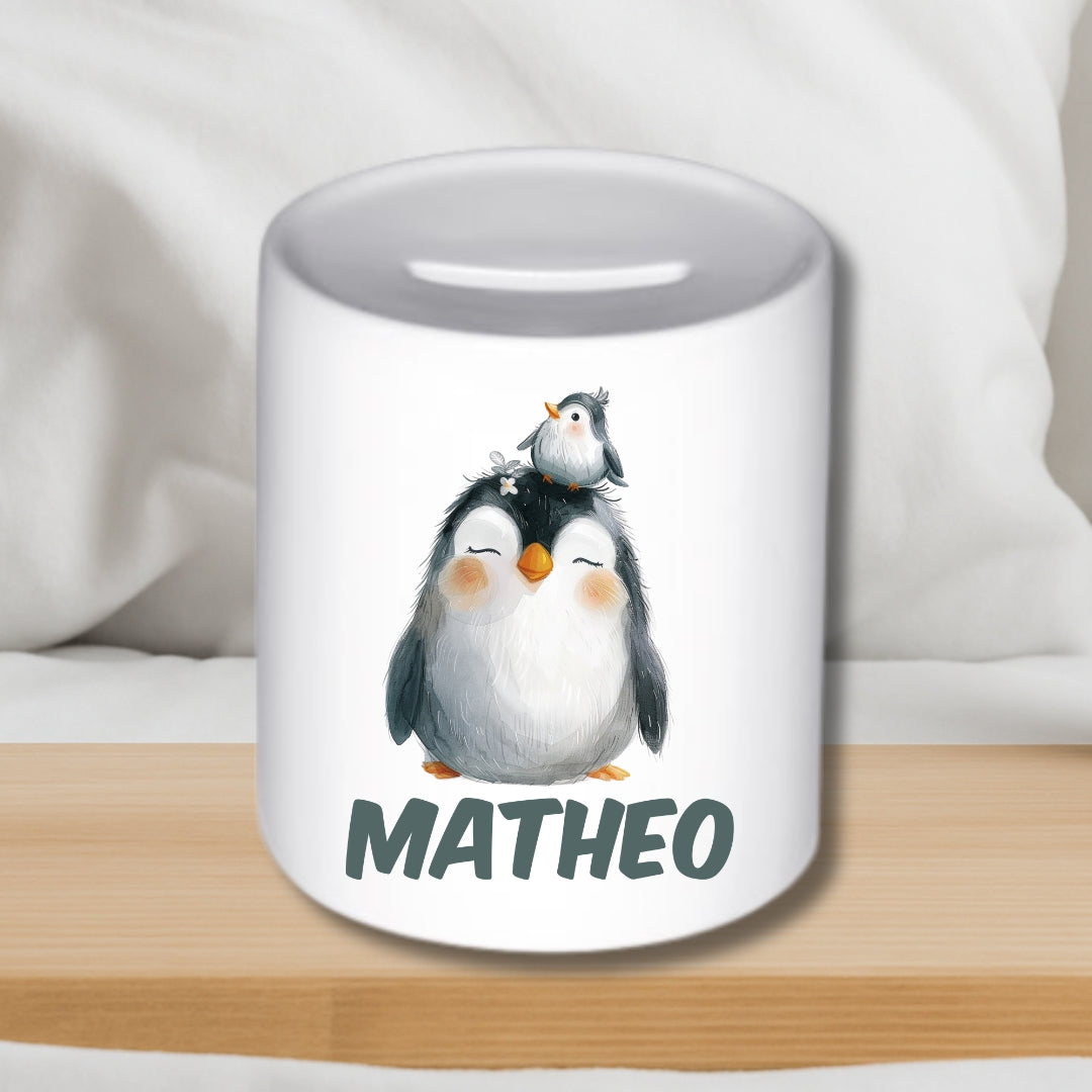 Bunte Tier-Spardose für Kinder – Personalisierte Keramik Spardose