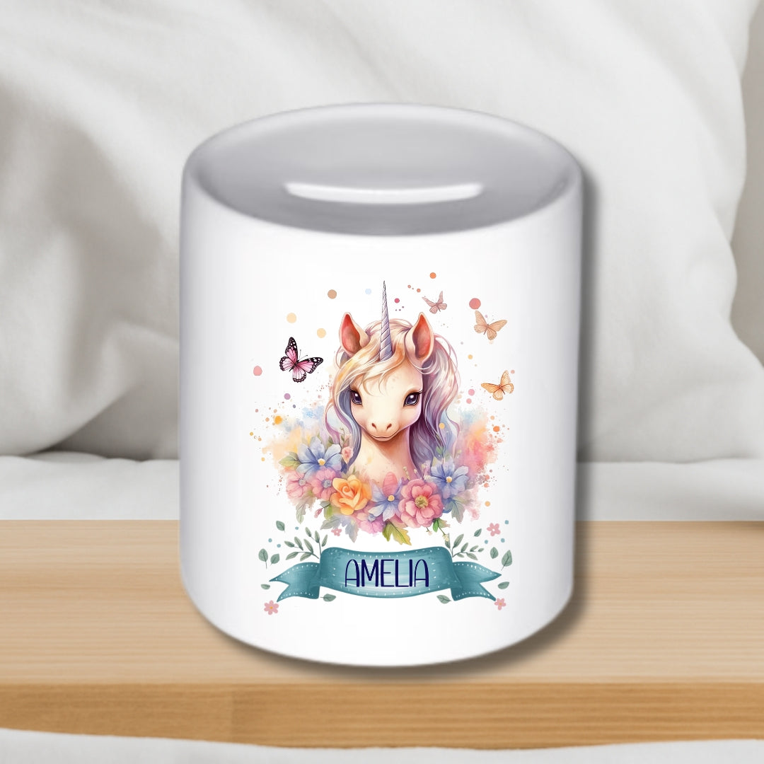 Spardose Einhorn – Personalisiert mit Namen
