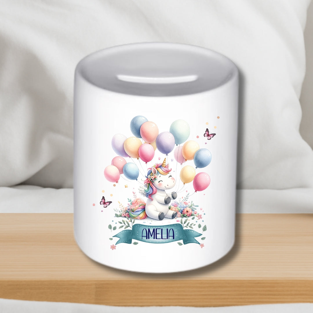 Spardose Einhorn – Personalisiert mit Namen