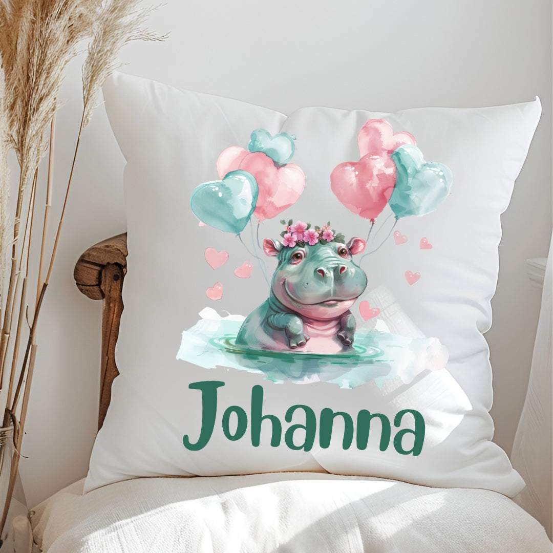 Personalisiertes Kissen mit grünen Tierchen – süß, niedlich & mit Namen