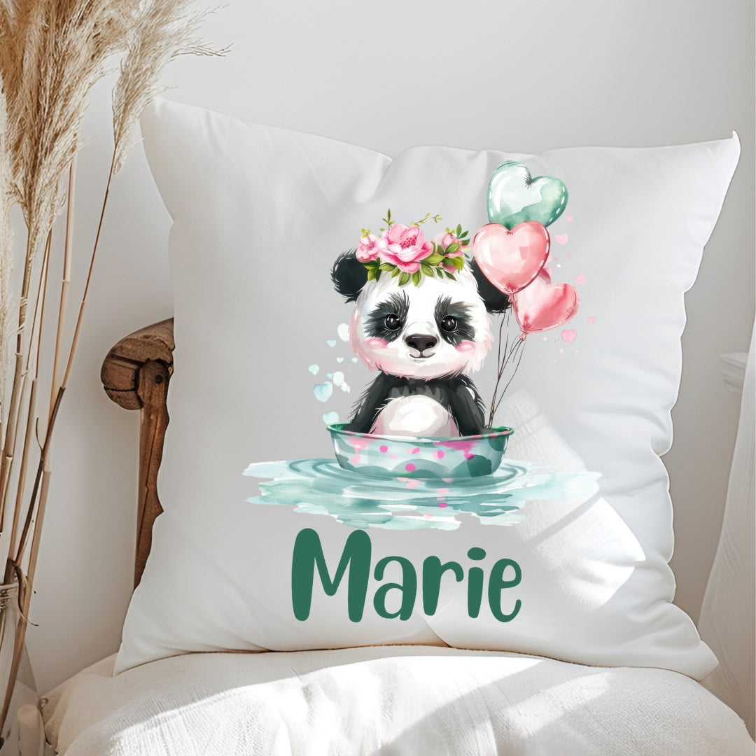 Personalisiertes Kissen mit grünen Tierchen – süß, niedlich & mit Namen