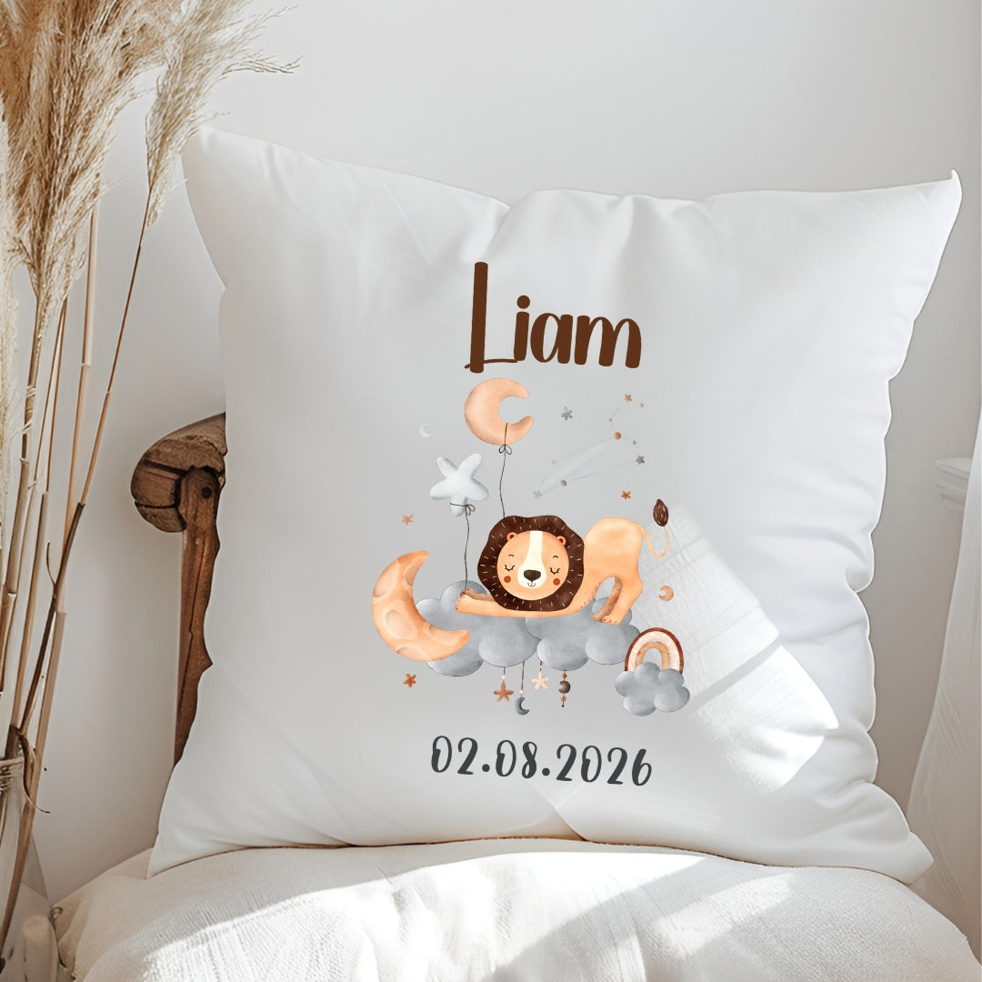 Sternzeichen Kissen mit Namen und Geburtsdatum personalisiertes Geschenk zur Geburt