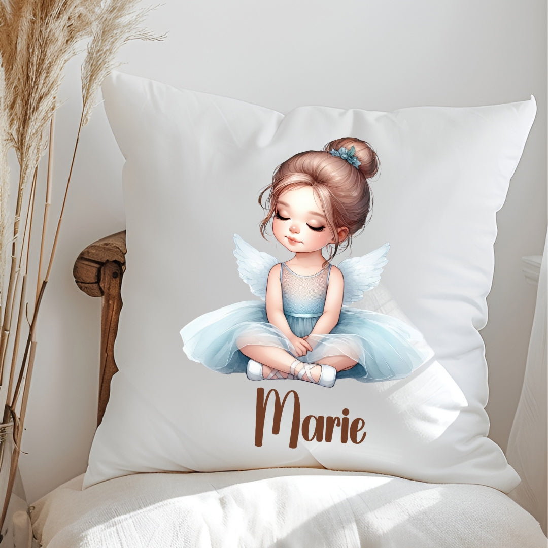 Personalisiertes Ballerina-Kissen mit Namen –  extra weich