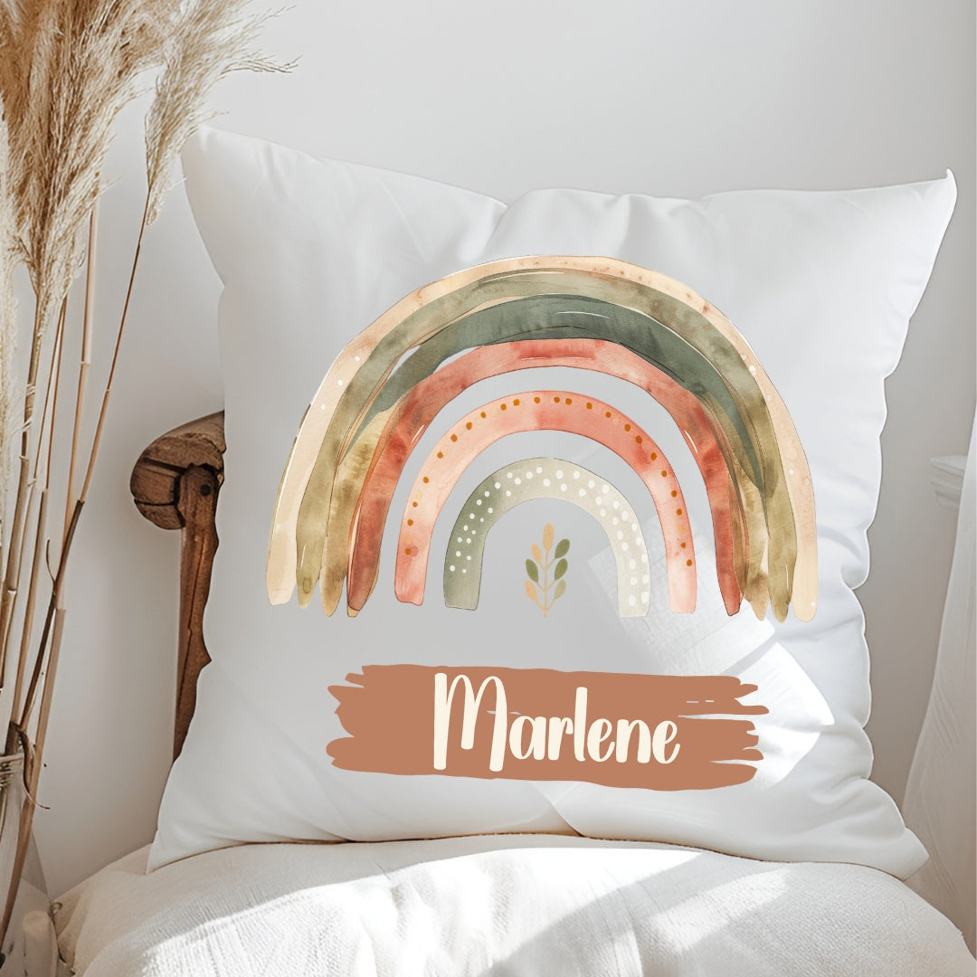 Personalisiertes Regenbogen-Kissen mit Namen