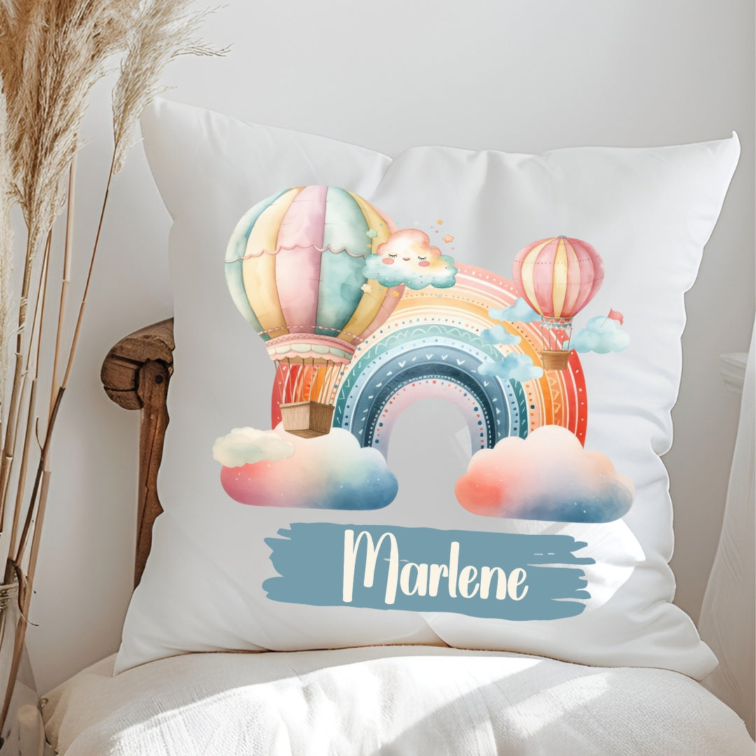 Personalisiertes Regenbogen-Kissen mit Namen