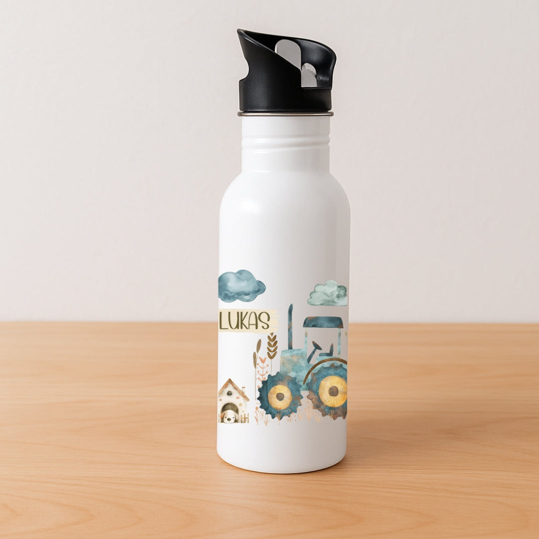 Personalisierte Kinder Trinkflasche  – Bauernhof-Motive