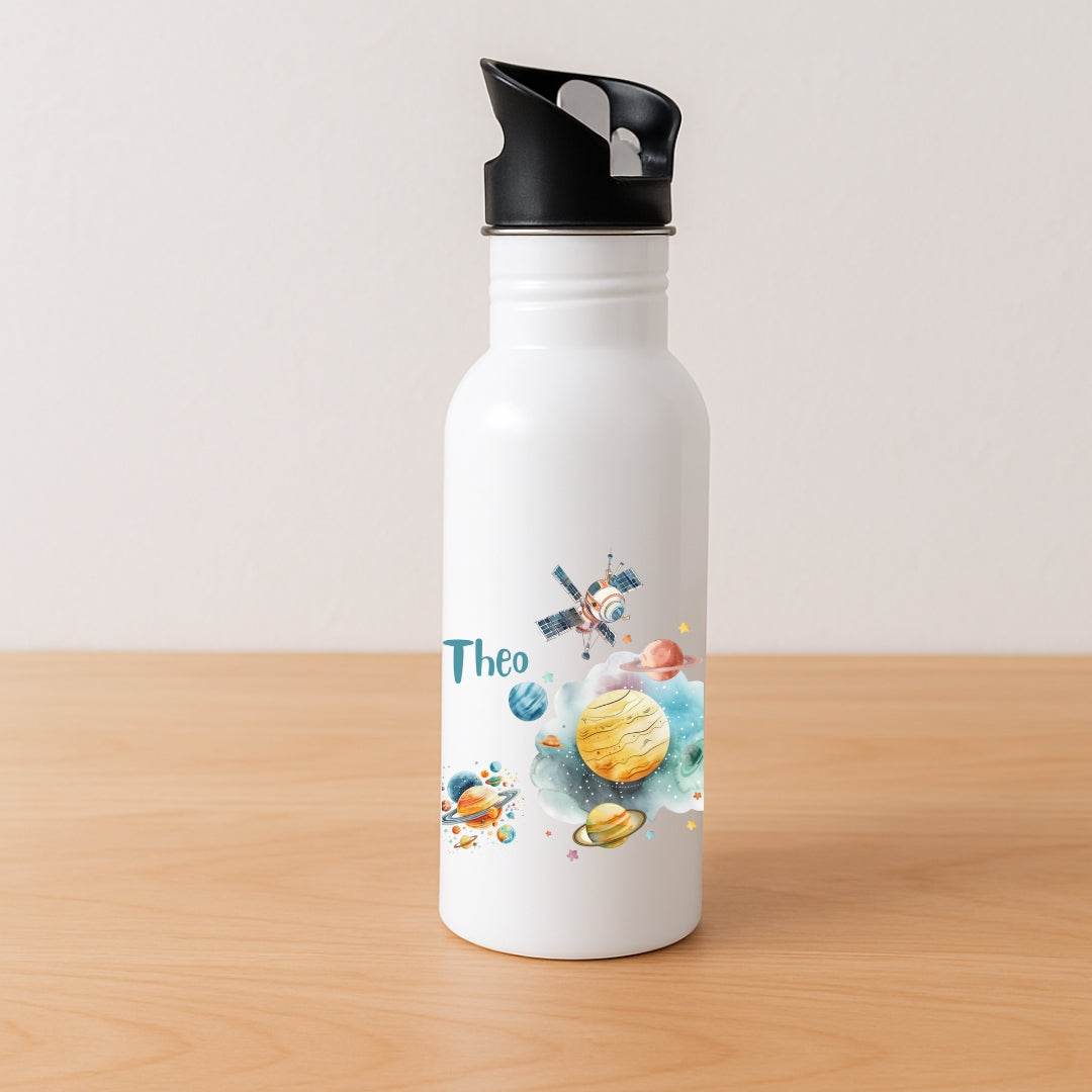Personalisierte Kinder Trinkflasche Weltall Motive