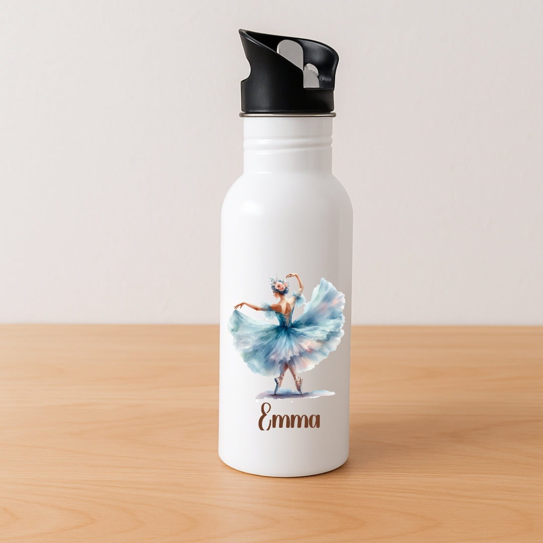 Personalisierte Kinder Trinkflasche Ballerina Motive
