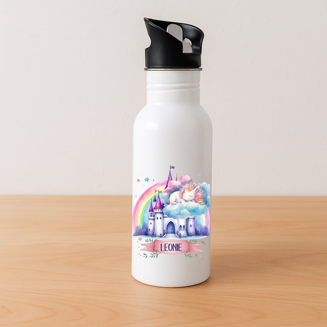 Kinder Trinkflasche Einhorn Motive mit Namen