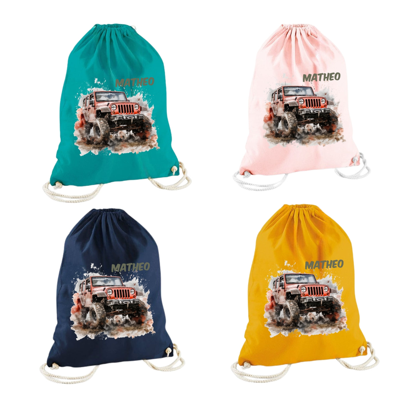Personalisierter Turnbeutel für Kinder mit Namen