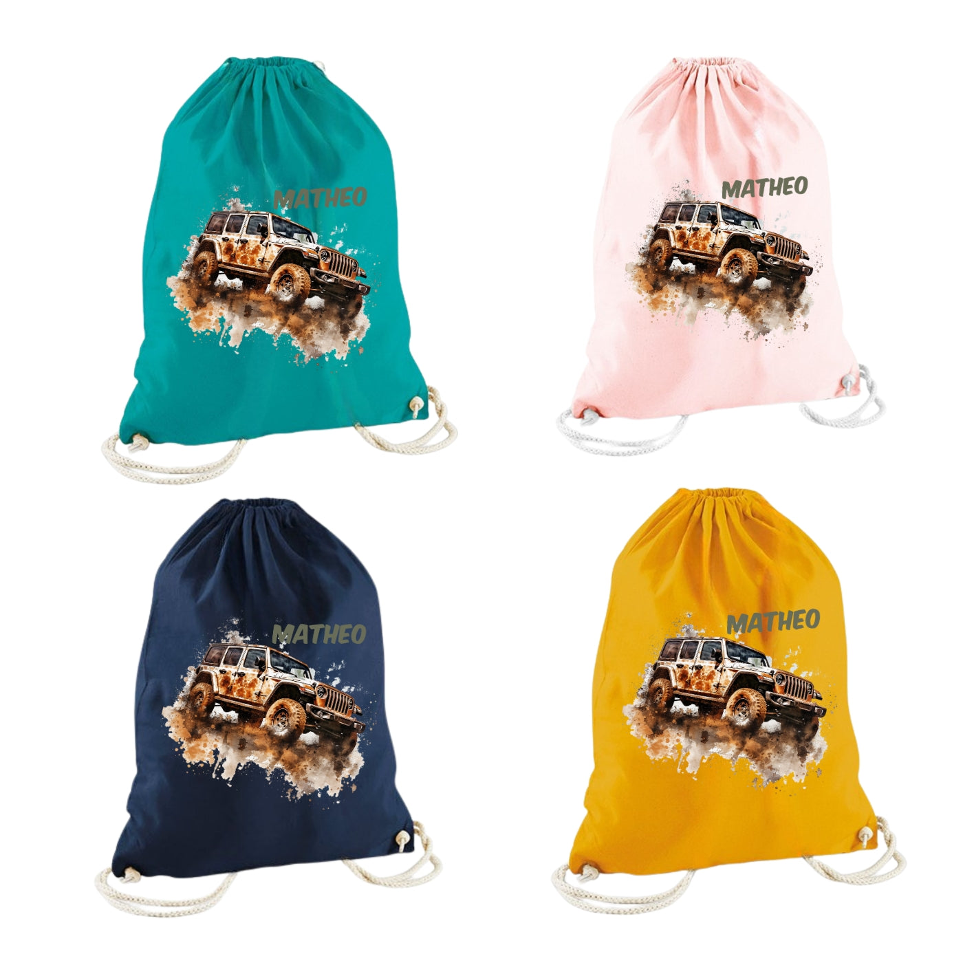 Personalisierter Turnbeutel für Kinder mit Namen