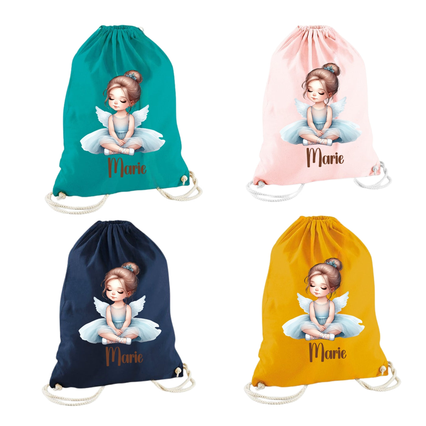 Turnbeutel Ballerina Mädchen personalisiert