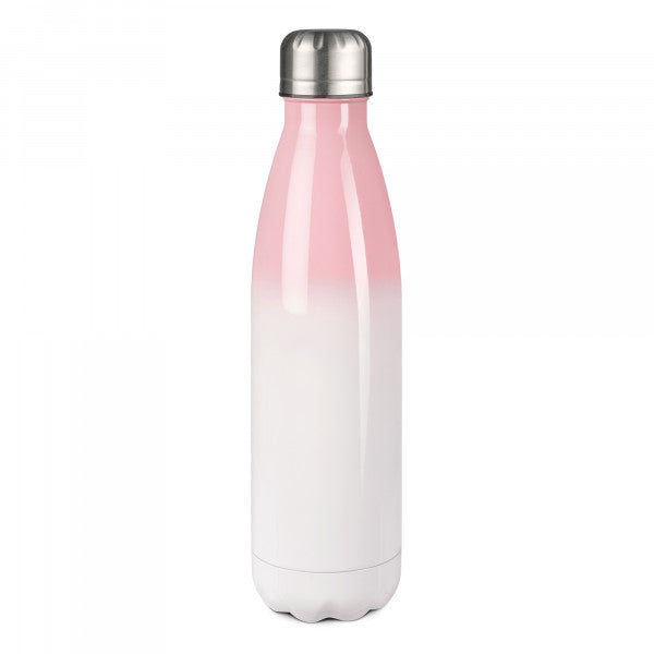 Thermo Trinkflasche rosa mit Bauernhof Motiven für Kinder personalisiert - Traktor, Pferd, Dorf, Kuh