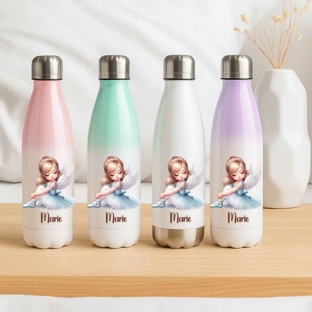 Thermo Trinkflasche 500 ml für Kinder – Ballerina Motiv, Edelstahl & Auslaufsicher