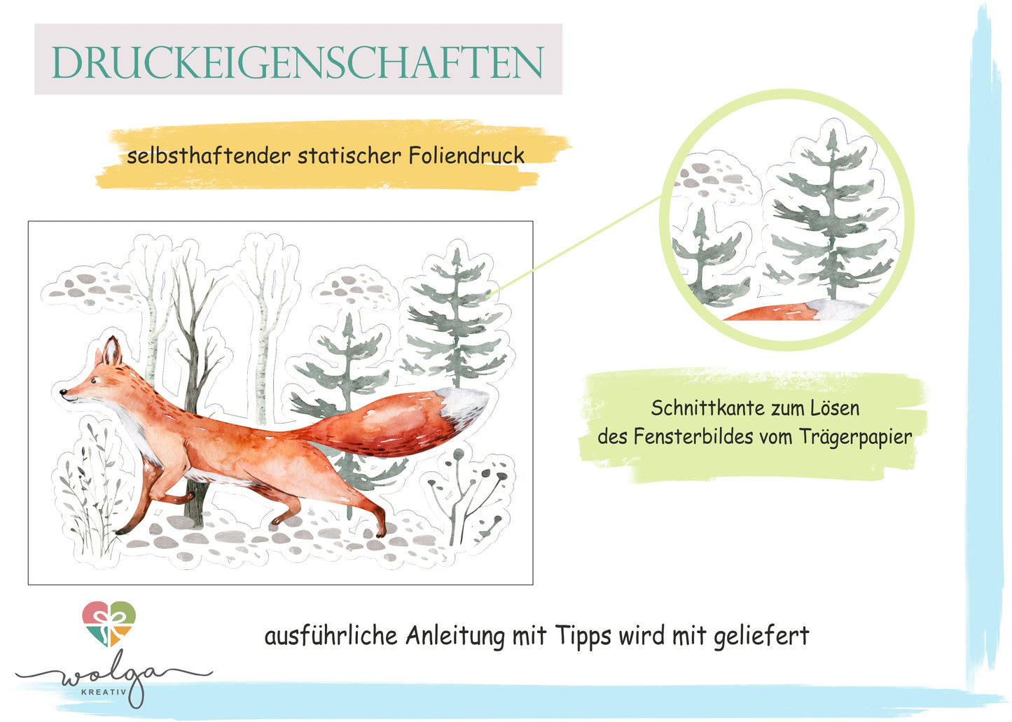 Fensterbild Weihnachtsdeko Zwerg rote Mütze - wolga-kreativ