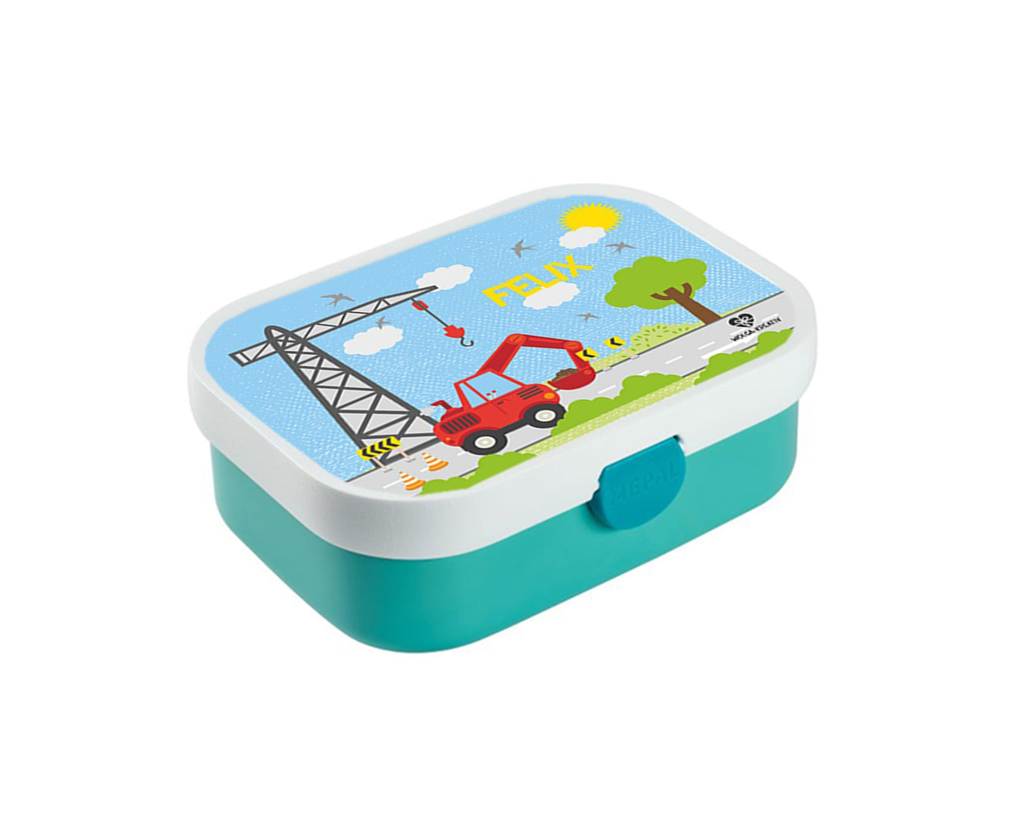 personalisierte Brotdose Bentobox Bagger Lunchbox Name wolga-kreativ