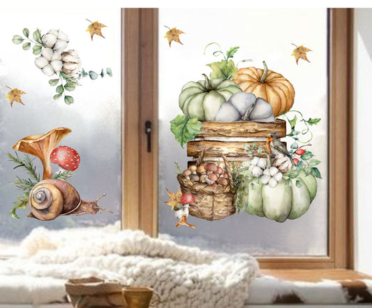 fensterbild fenstersticker fensteraufkleber kürbis herbst wolga-kreativ