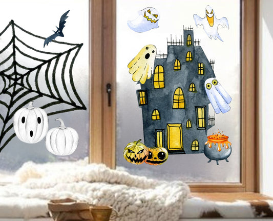 fensterdeko halloween geisterhaus wolga-kreativ