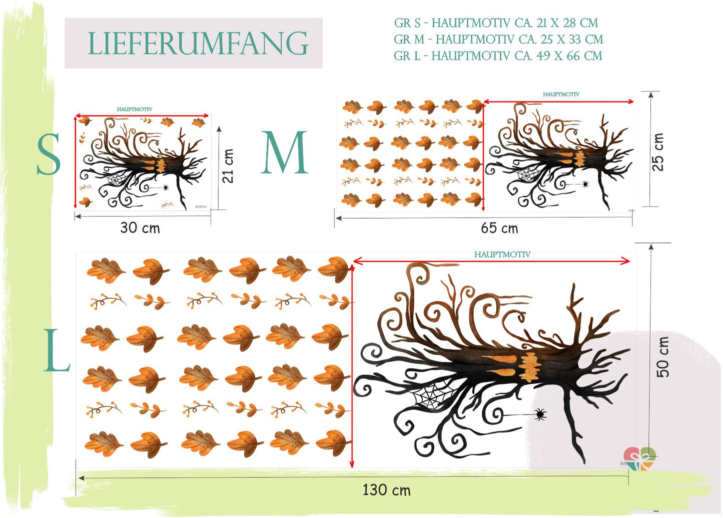 Fensterdeko Halloween Geisterbaum