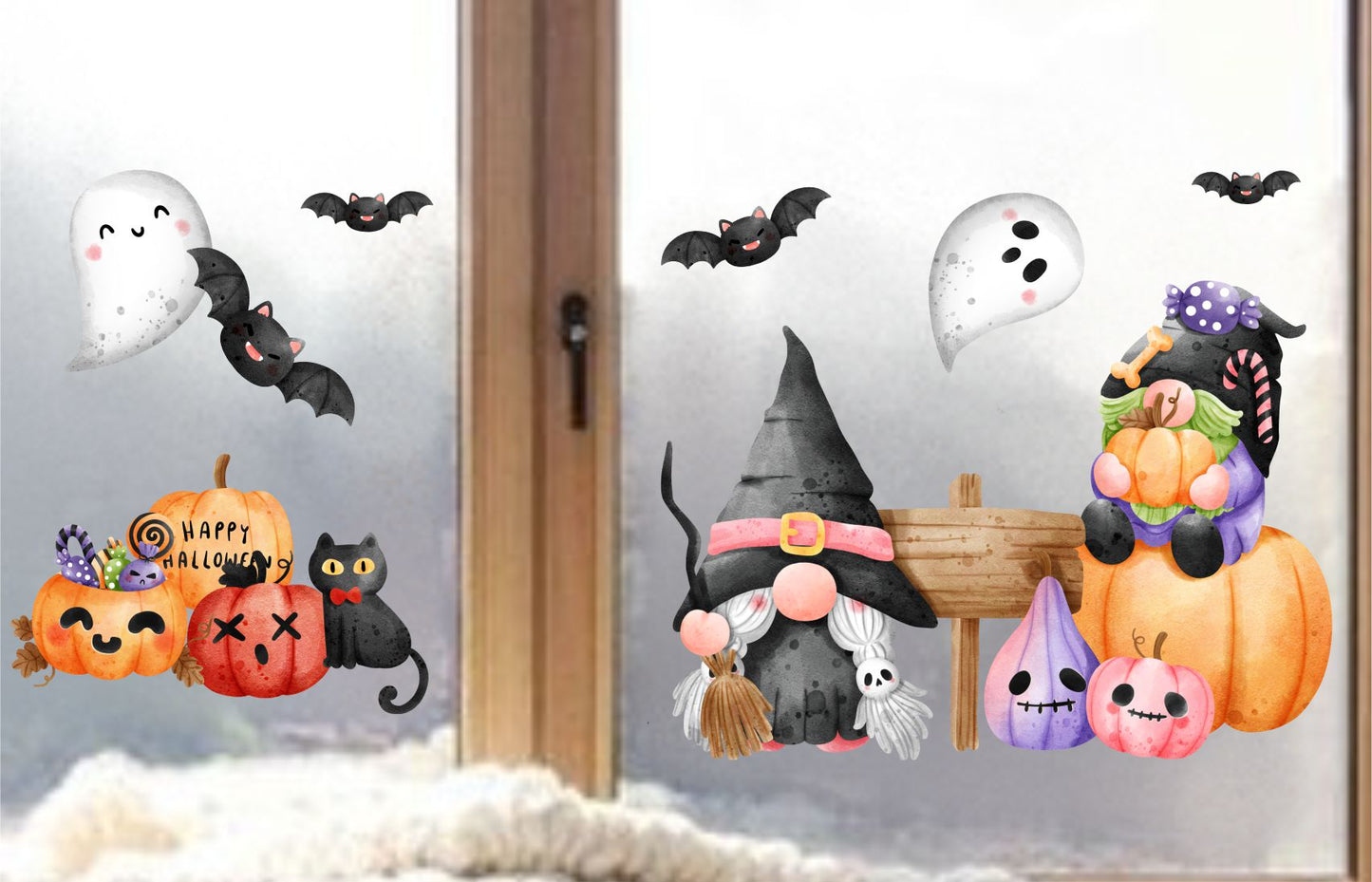 fensterbild fenstersticker fensterdeko halloween wolga-kreativ