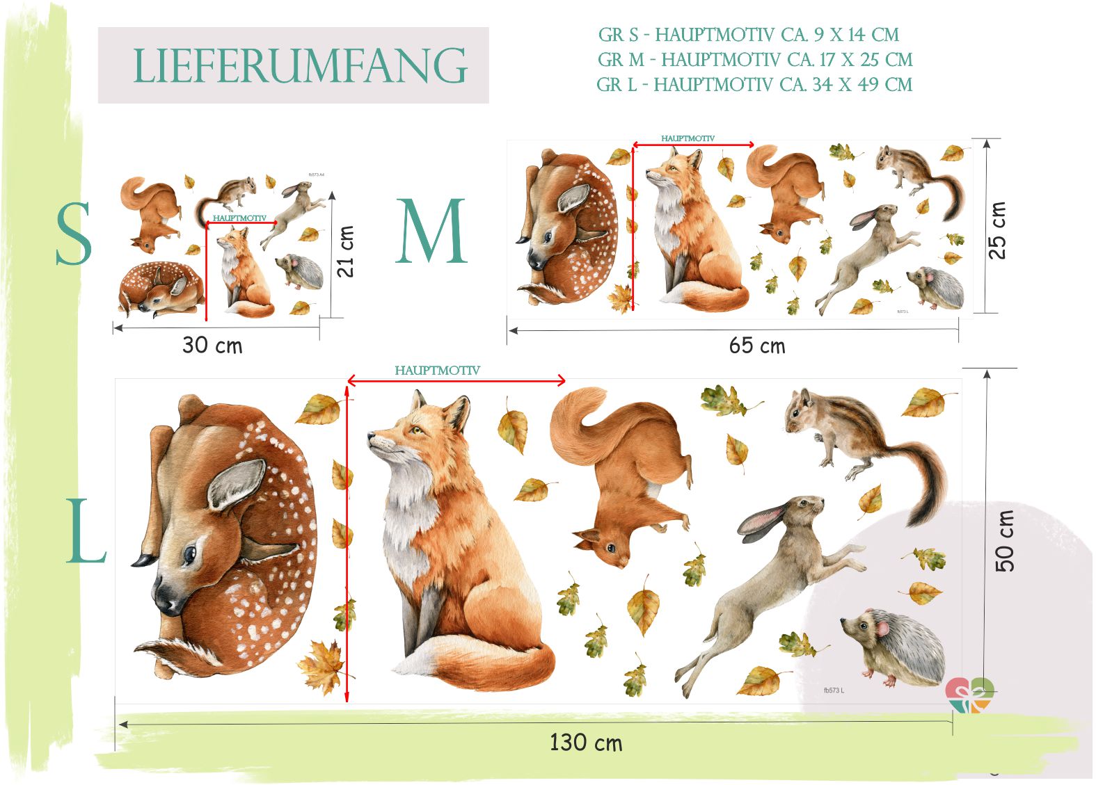 Fensteraufkleber Waldtiere