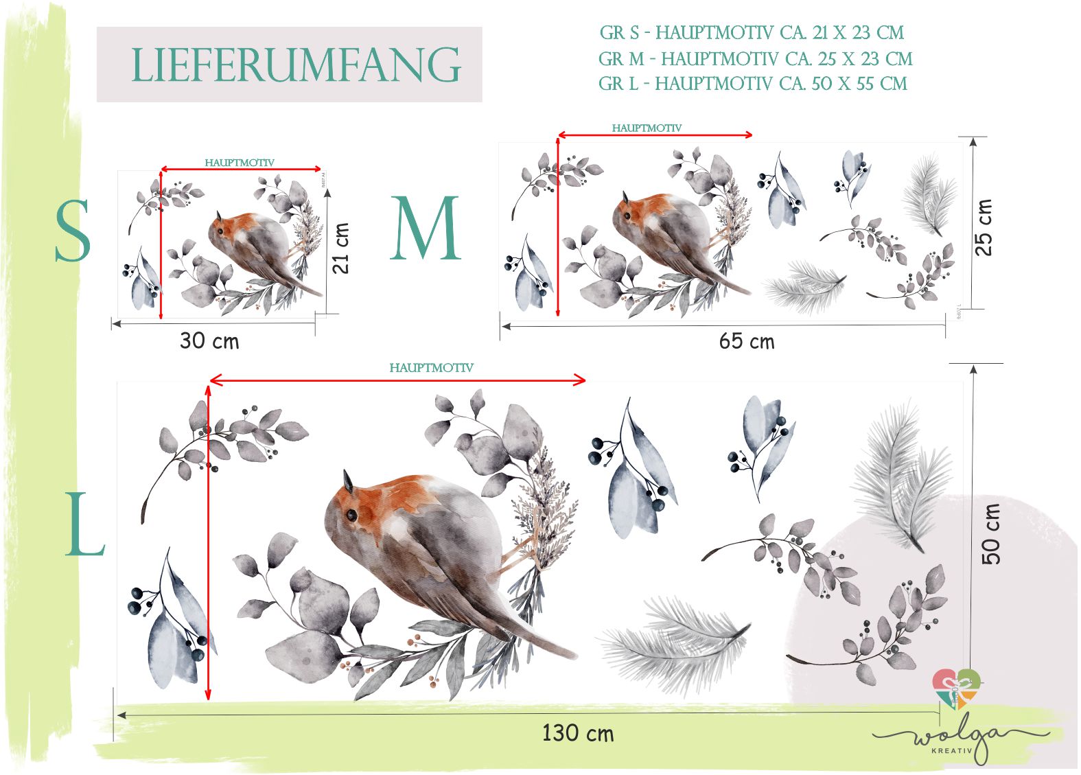 Fenstersticker Rotkelchen