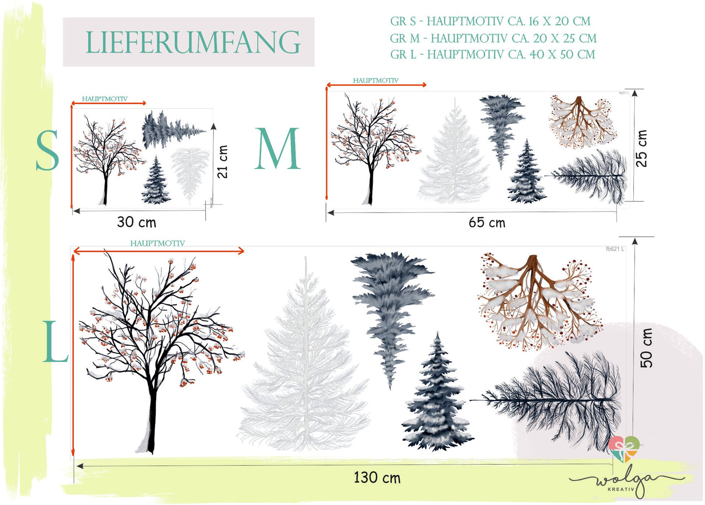 Fensteraufkleber Winterbaum A4 B-Ware 50%