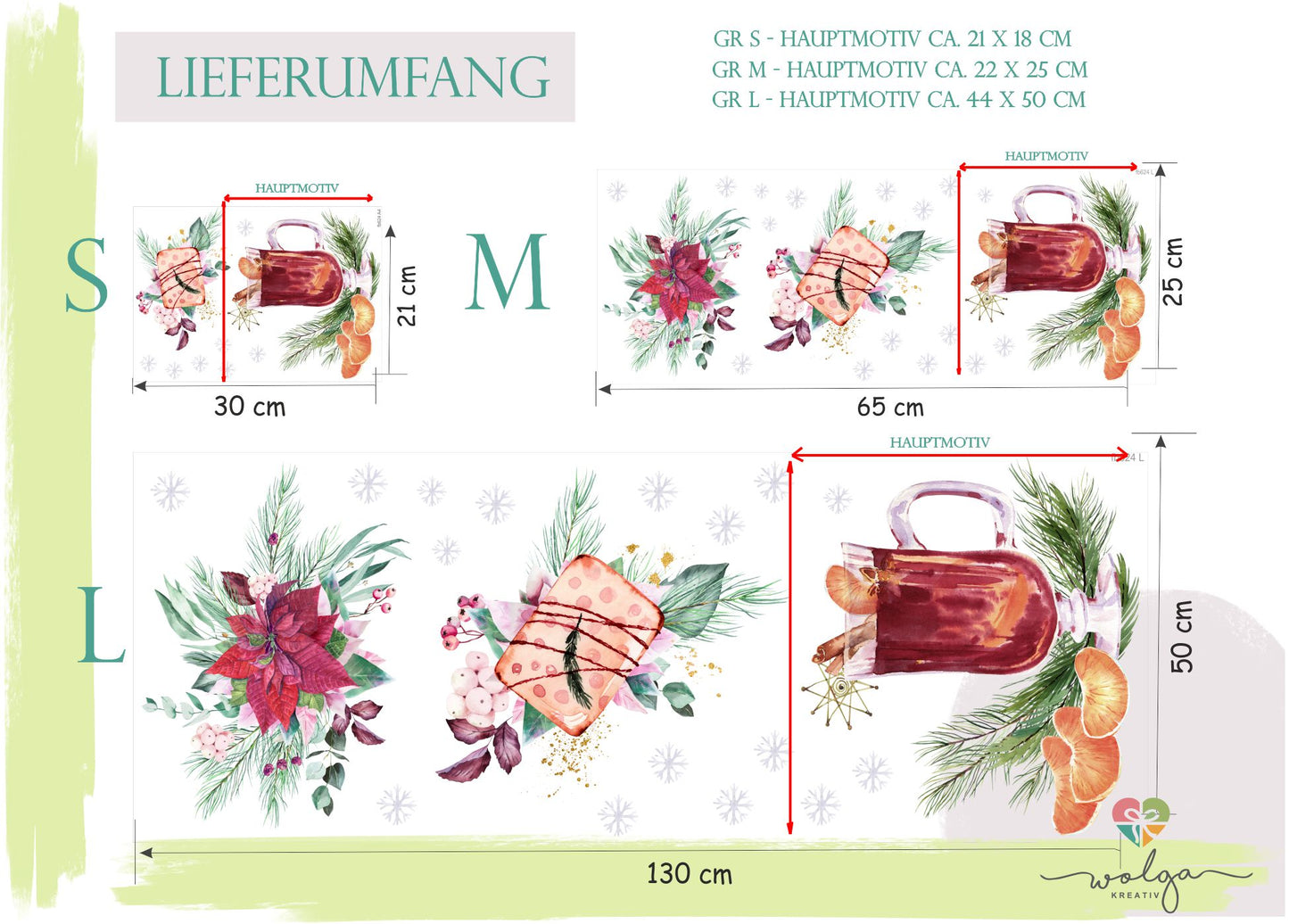 Fensteraufkleber Advent Punsch