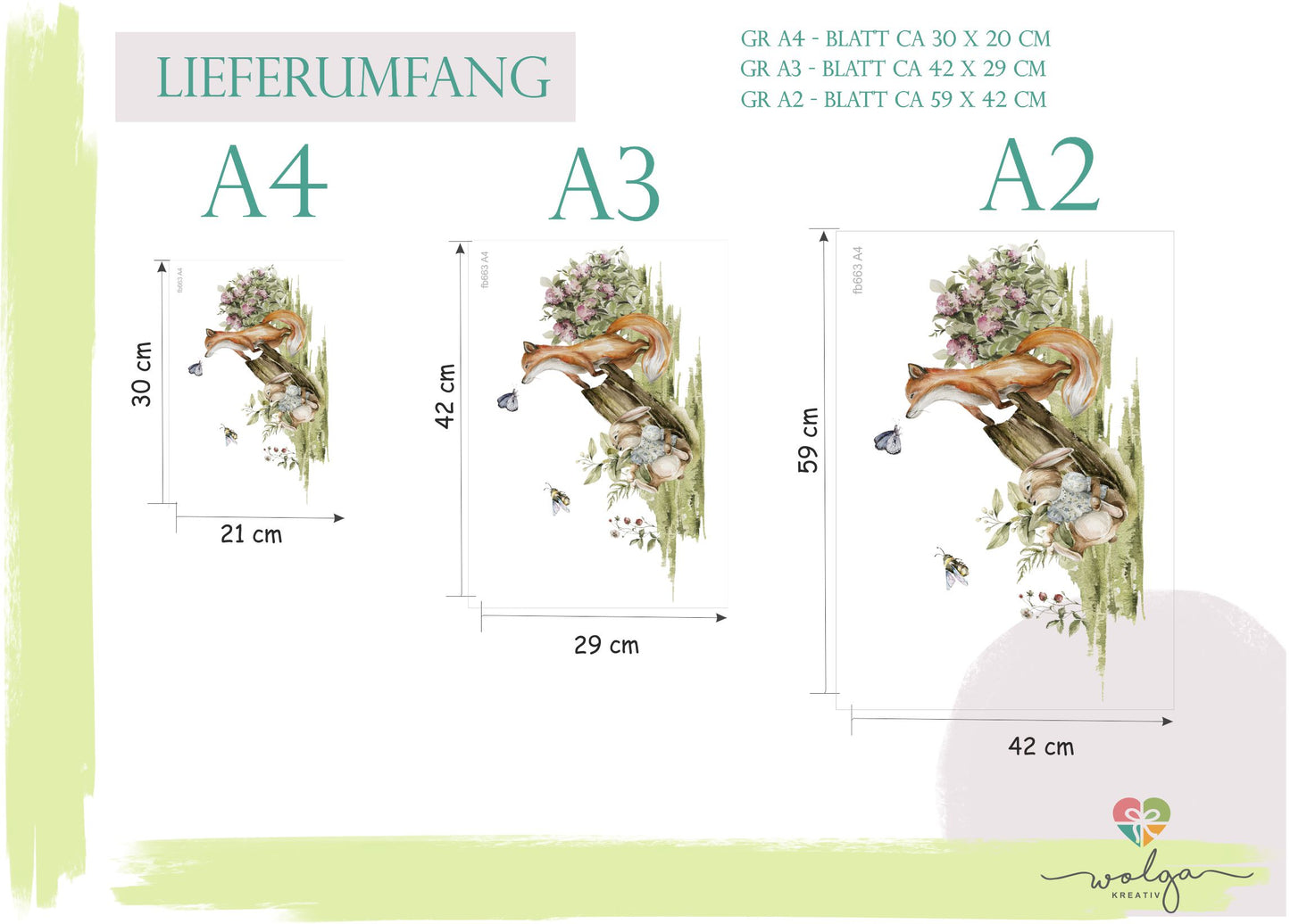 Fensteraufkleber Kaninchen Fuchs