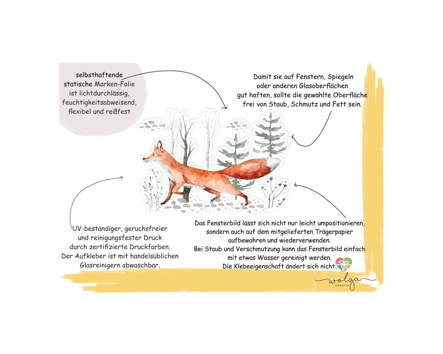 Fensteraufkleber Fensterbild pflege wolga-kreativ