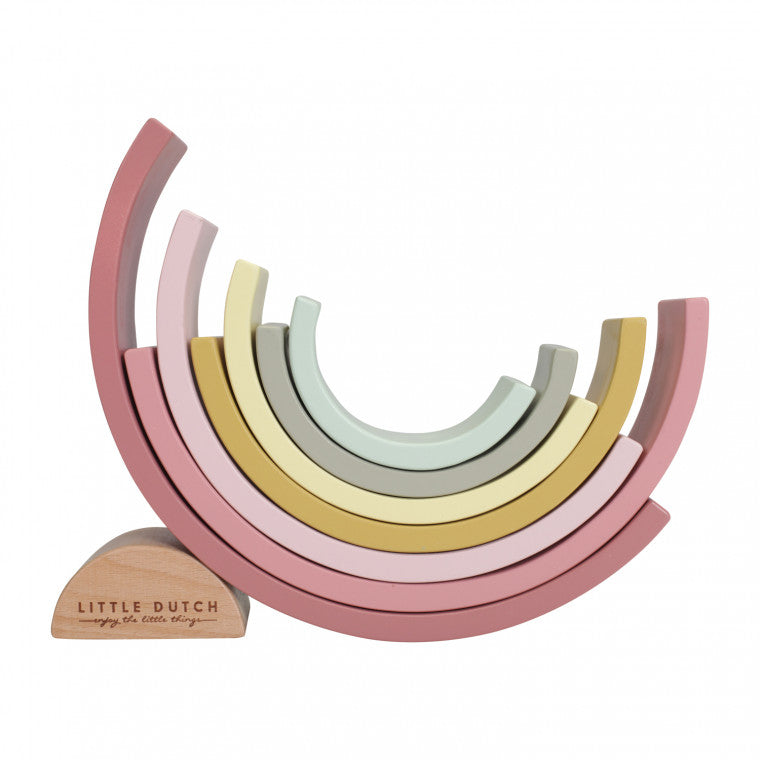 Little Dutch Regenbogen Stapelturm Pink