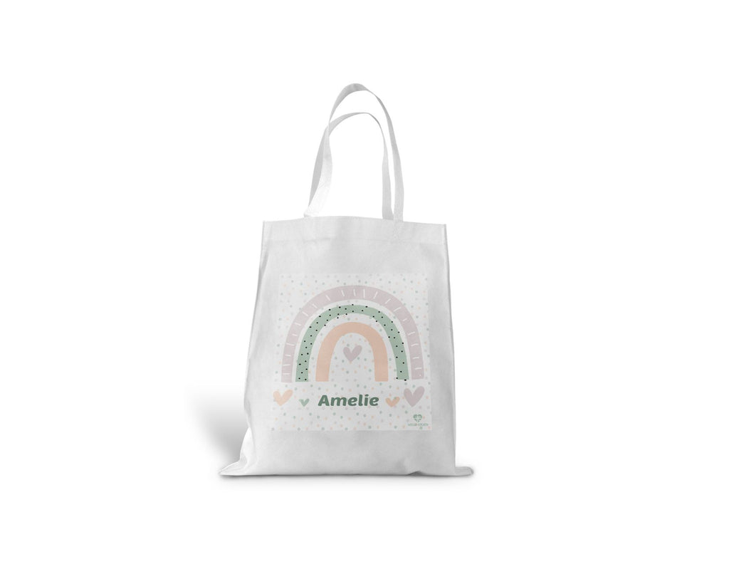 kindertasche stofftasche personalisiert Regenbogen Herz name bedruckt wolga-kreativ  